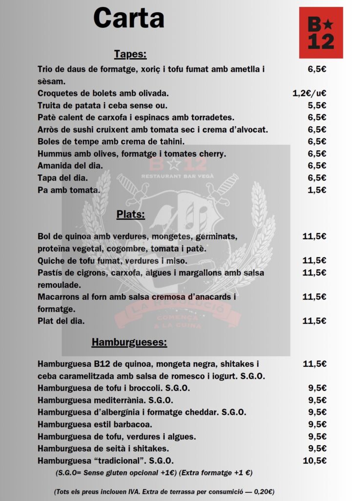 carta restaurant b12